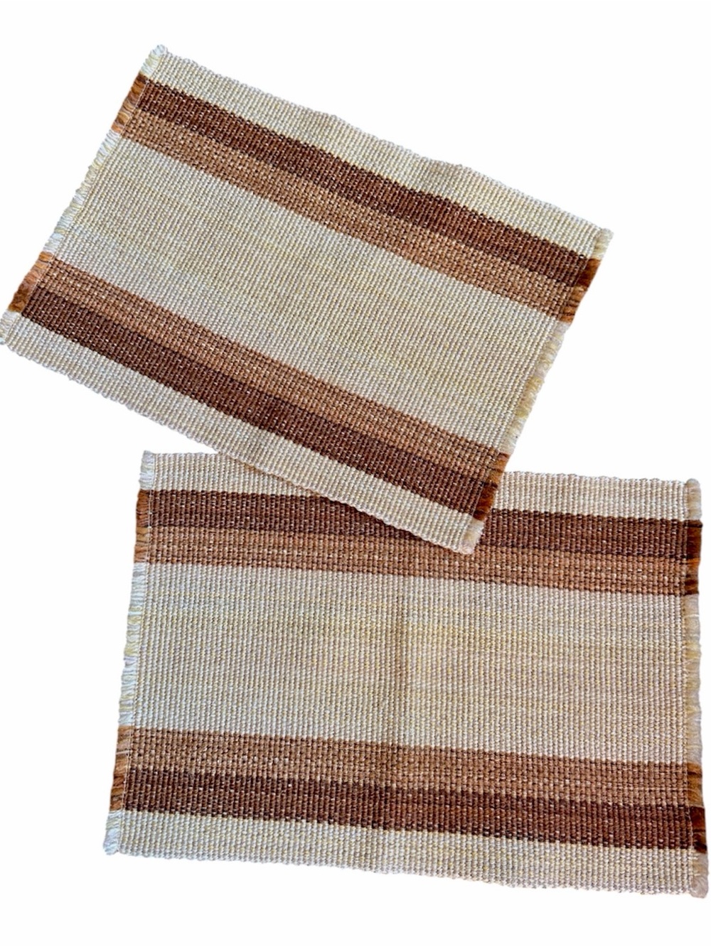 Neutral Home Dining Table Placemats Set 2 Mid Century Kitchen Linens VTG